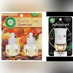 Air Wick Plug In Essential Oil Refills Home Fragrances A Twin Refill + 1 Warmer